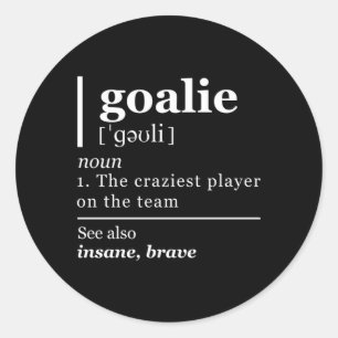 Goalie Goalkeeper定義サッカーホッケー ラウンドシール