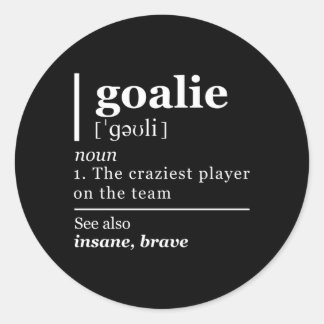 Goalie Goalkeeper定義サッカーホッケー ラウンドシール