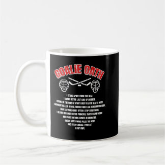Goalie Oath Ice Hockey Goalie Prayer Gift Classi コーヒーマグカップ