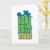 Goalkeeper Goalie私のゴールはあなたのサッカーを否定する カード (黄色い花)