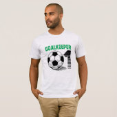 Goalkeing.Soccer Ash Gray "GOALKEEPER" Tシャツ (正面フル)