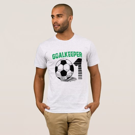 Goalkeing.Soccer Ash Gray "GOALKEEPER" Tシャツ (正面フル)