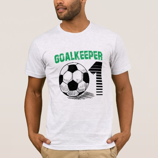 Goalkeing.Soccer Ash Gray "GOALKEEPER" Tシャツ (正面)
