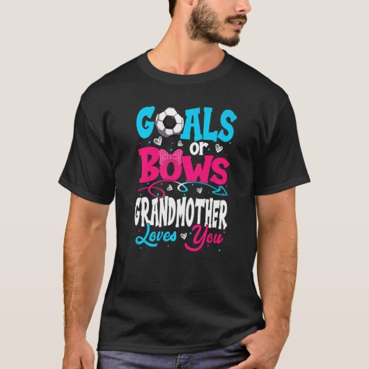 Goals Or Bow Keeper Of Gender Grandmother Loves Yo Tシャツ (正面)