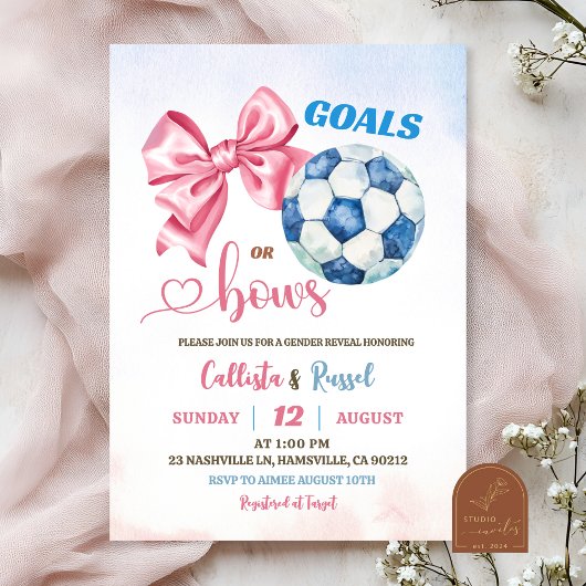 Goals or Bows 性別お披露目 招待状
