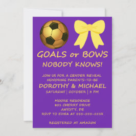 Goals or Bows 性別発表パーティーの招待状