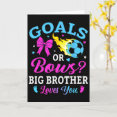 Goals Or Bows Big Brother Loves You Soccer Gender  カード (黄色い花)