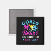 Goals Or Bows Big Brother Loves You Soccer Gender  マグネット (正面/裏面)