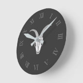 GOAT ブラック ラウンド壁時計 (傾斜)
