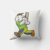 Goat as Batsman with Cricket bat クッション (裏面)