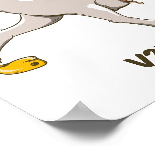 Goat at a climbing gym ポスター (角)