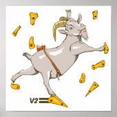Goat at a climbing gym ポスター (正面)