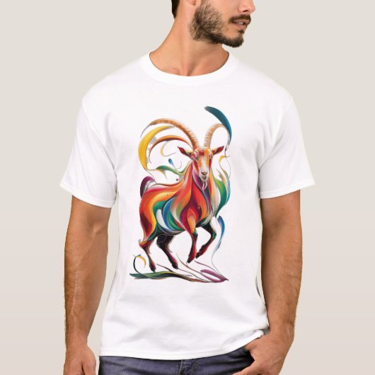 Goat Beautiful art  Tシャツ (正面)