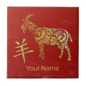 Goat Chinese Zodiac Horoscope Constellation Sign タイル (正面)