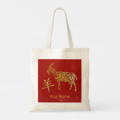 Goat Chinese Zodiac Horoscope Constellation Sign トートバッグ (裏面)