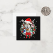 Goat Christmas Ornament ノートカード (正面/裏面インサイチュ)