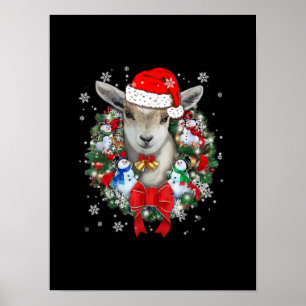Goat Christmas Ornament Decoration Gift Xmas Gift ポスター