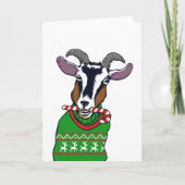 Goat Christmas Sweater カード (正面)