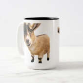 Goat Cute Peeking Coffee Mug ツートーンマグカップ (正面左)