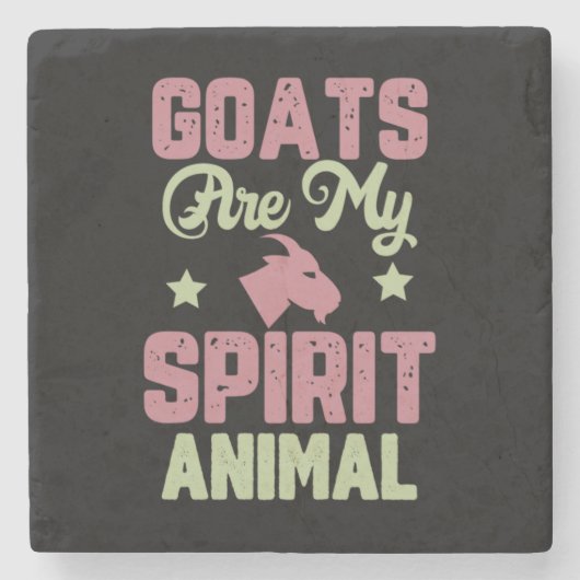 Goat design ストーンコースター (正面)