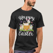 Goat Easter Egg Hunting Floral Goat Easter Sunday Tシャツ (正面)
