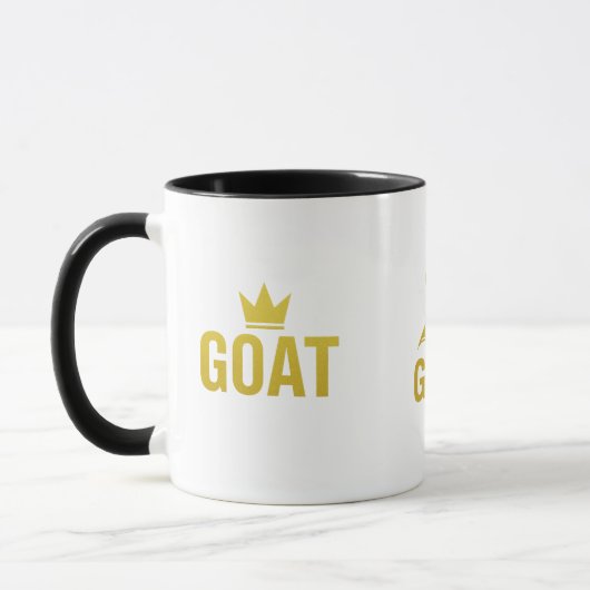 GOAT Gold Crown Mug – Black & Gold マグカップ (左)
