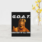 Goat Greatest Of All Time Funny Meme カード (黄色い花)