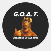 Goat Greatest Of All Time Funny Meme  ラウンドシール (正面)
