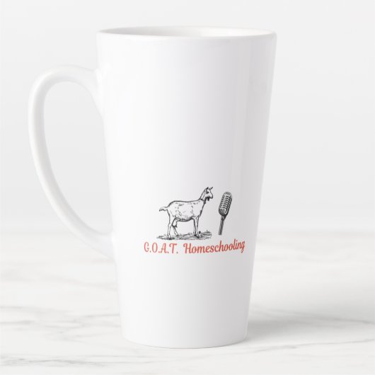 GOAT Homeschooling Podcast Mug, 17oz カフェラテマグ (左)