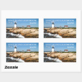 Goat Island Light house, Maine Stickers 長方形シール (シート)