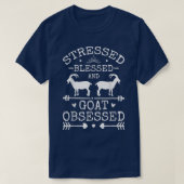 Goat Lovers Stressed Blessed And Goat Obsessed Goa Tシャツ (デザイン正面)