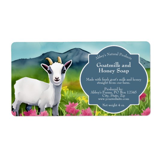 Goat Milk Soap Label - 2 ラベル (正面)