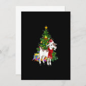 Goat Ornament Decoration Christmas Tree Xmas Pajam 招待状 (正面/裏面)