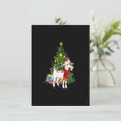 Goat Ornament Decoration Christmas Tree Xmas Pajam 招待状 (スタンド正面)