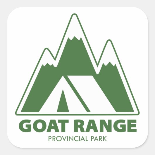 Goat Range Provincial Park Mountains Camping スクエアシール (正面)