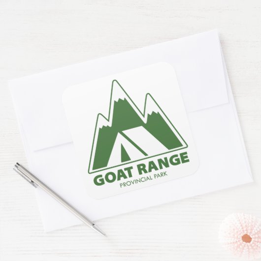 Goat Range Provincial Park Mountains Camping スクエアシール (封筒)