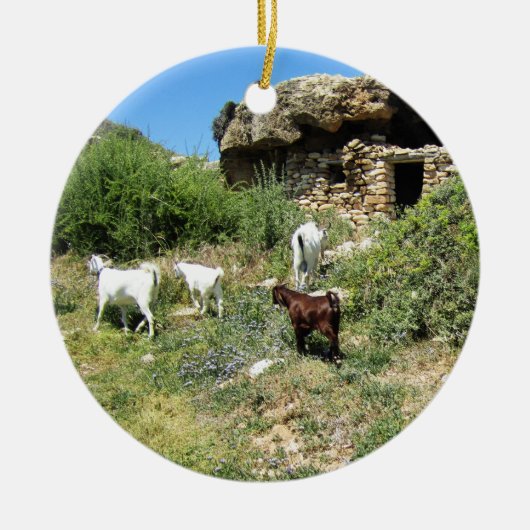 Goat Retreat セラミックオーナメント (正面)