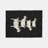 Goat Retro フリースブランケット (正面(横))