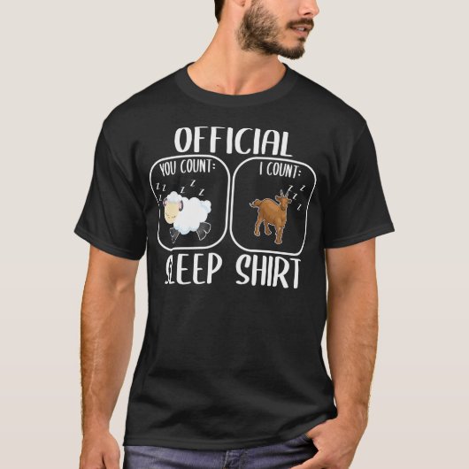 Goat Sleepshirt Counting Sheep Tシャツ (正面)