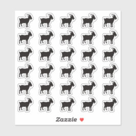 Goat Wedding Place Card Food Meal Menu Choice シール