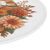 Goat with Autumn Blooms & Pumpkins カッティングボード (角)