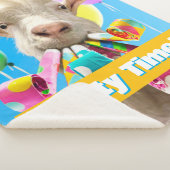 Goat with Party Blowers シェルパブランケット (3/4)