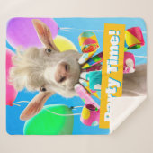 Goat with Party Blowers シェルパブランケット (正面(横))