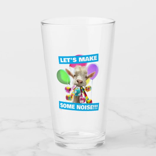 Goat with Party Blowers タンブラーグラス (正面)