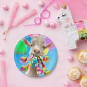 Goat with Party Blowers ペーパープレート (パーティー)
