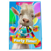 Goat with Party Blowers ミディアムペーパーバッグ (裏面)