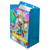 Goat with Party Blowers ミディアムペーパーバッグ (裏面アングル)