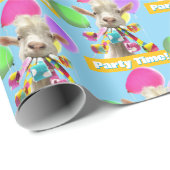 Goat with Party Blowers ラッピングペーパー (ロールコーナー)