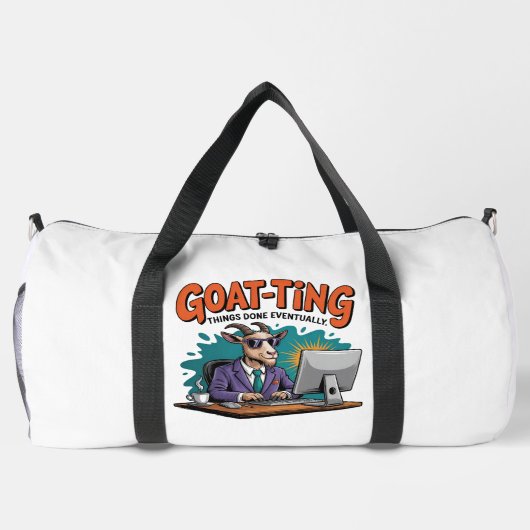 Goat Working Things Done Eventually ダッフルバッグ (裏面)