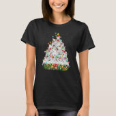 Goat Xmas Lights Santa Goat Christmas Tree Tシャツ (正面)